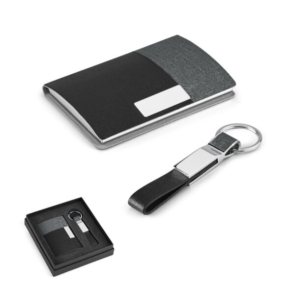 kit executivo porta cartões e chaveiro