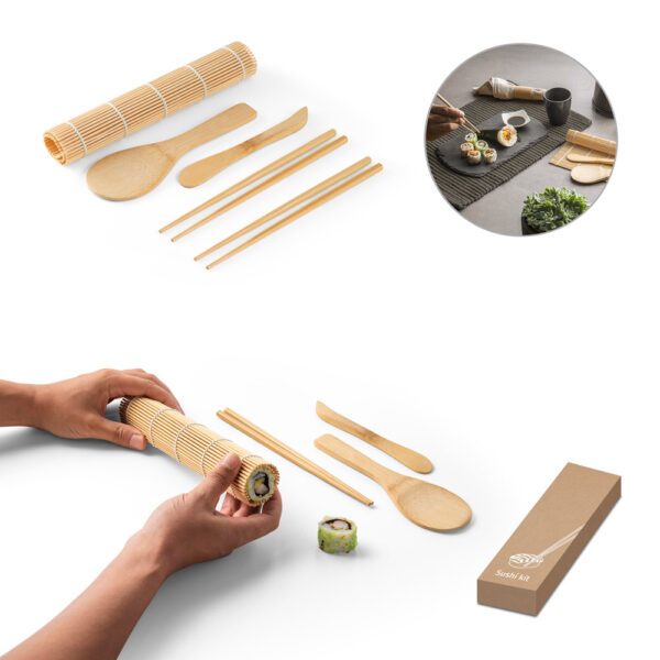 kit para sushi em bambu