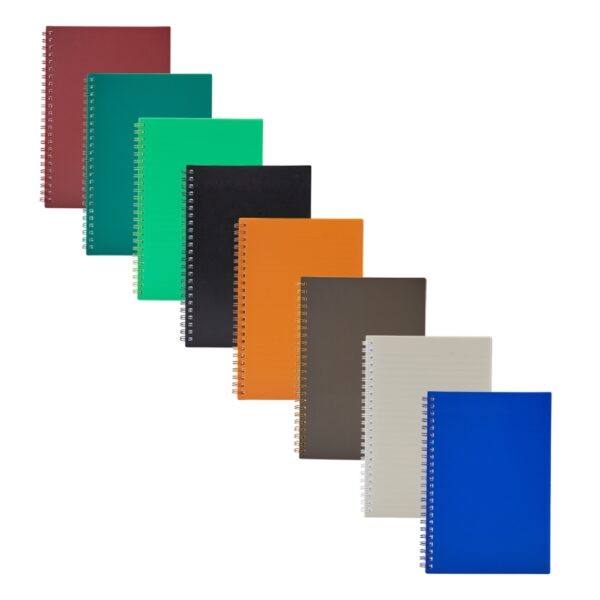 caderno cores capa plástica 15x21 cm