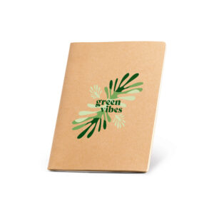 caderno com costura ecológico