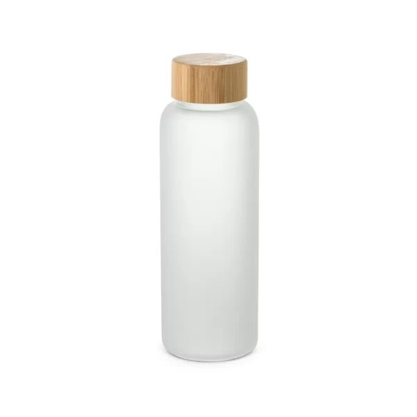 garrafa em vidro com tampa em bambu 500ml